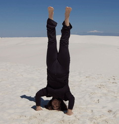 picture of Karen standing on her head